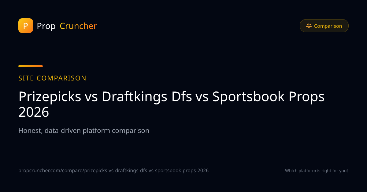 PrizePicks vs DraftKings — DFS vs Sportsbook Props Compared | PropCruncher
