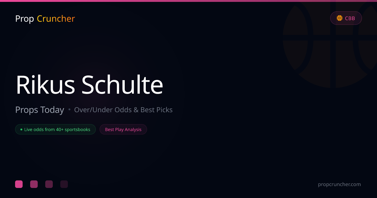 Rikus Schulte College Basketball Stats & Props | PropCruncher