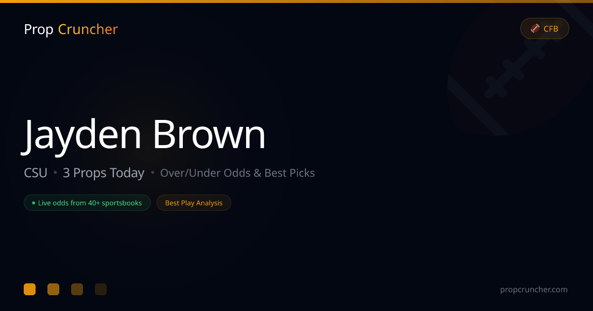 Jayden Brown Props | PropCruncher