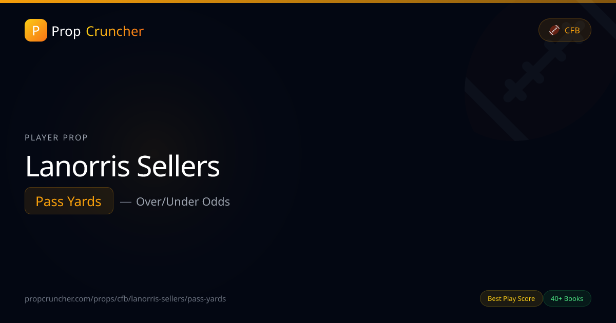 LaNorris Sellers Pass Yards Props | PropCruncher