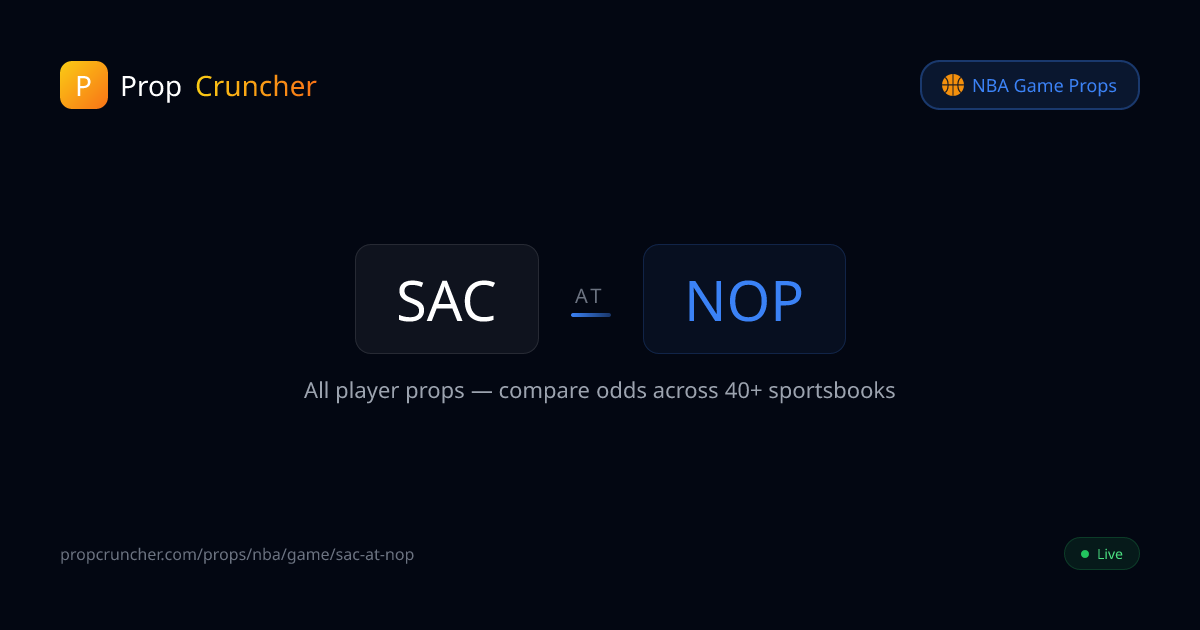 Kings vs Pelicans Props Today | PropCruncher