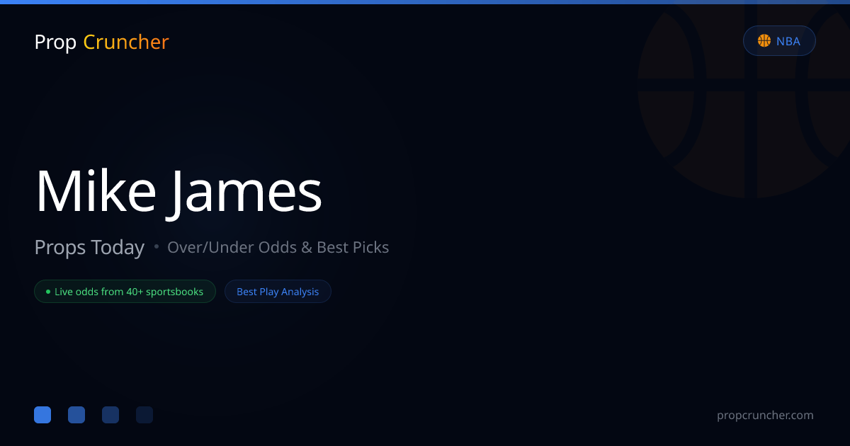Mike James NBA Stats & Props | PropCruncher