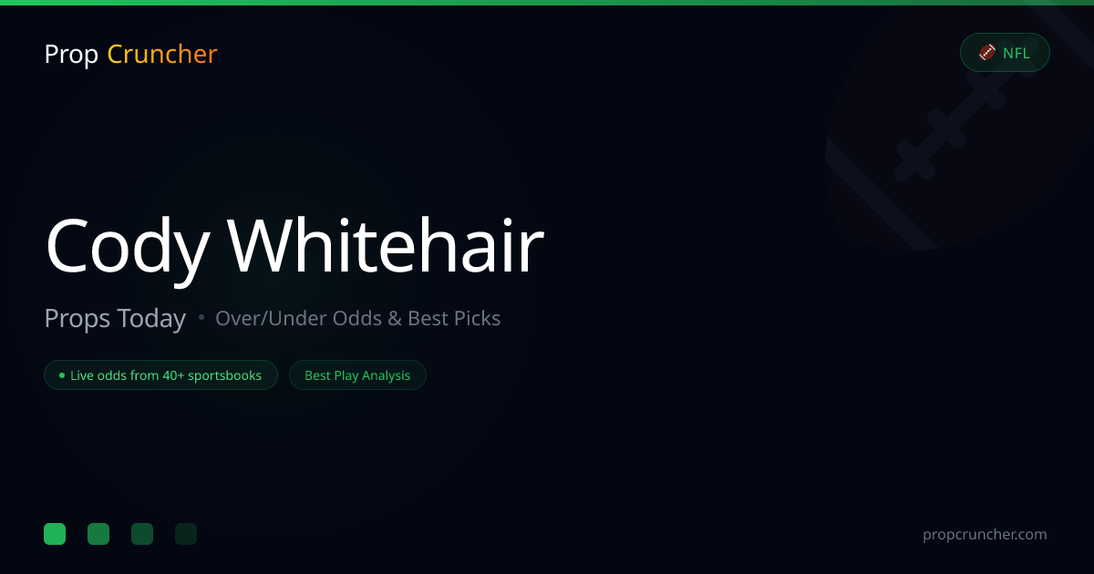 Cody Whitehair Props Today | PropCruncher