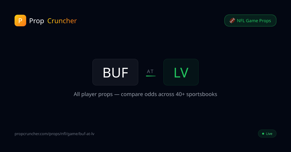 Bills vs Raiders Props Today | PropCruncher