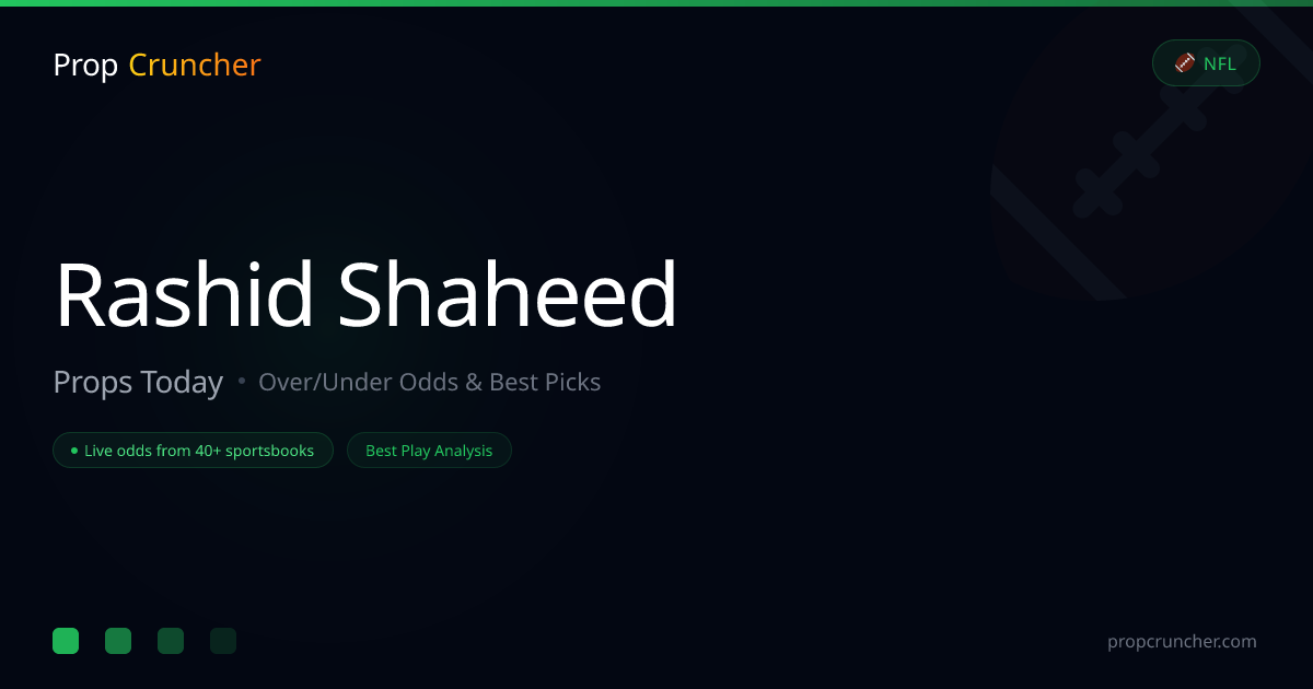 Rashid Shaheed Props | PropCruncher