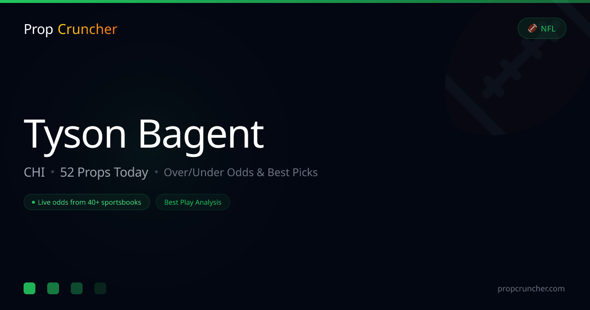 Tyson Bagent NFL Stats & Props | PropCruncher