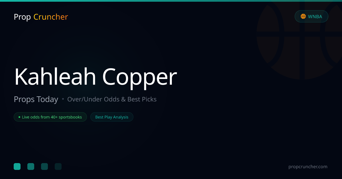 Kahleah Copper WNBA Stats & Props | PropCruncher
